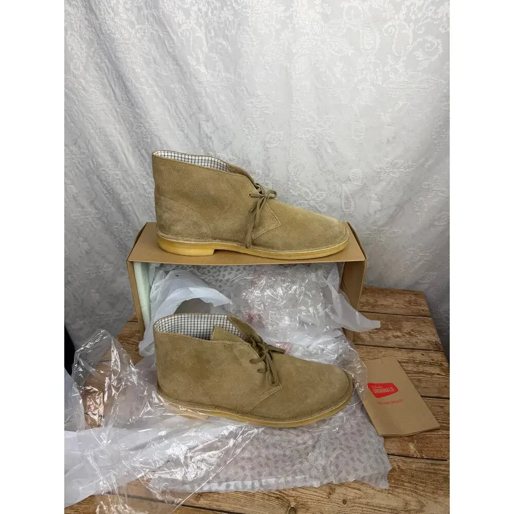 Clarks Originals Men’s Desert Boot Tan/Sand Suede Chukka Boots Lace Up Size 9
